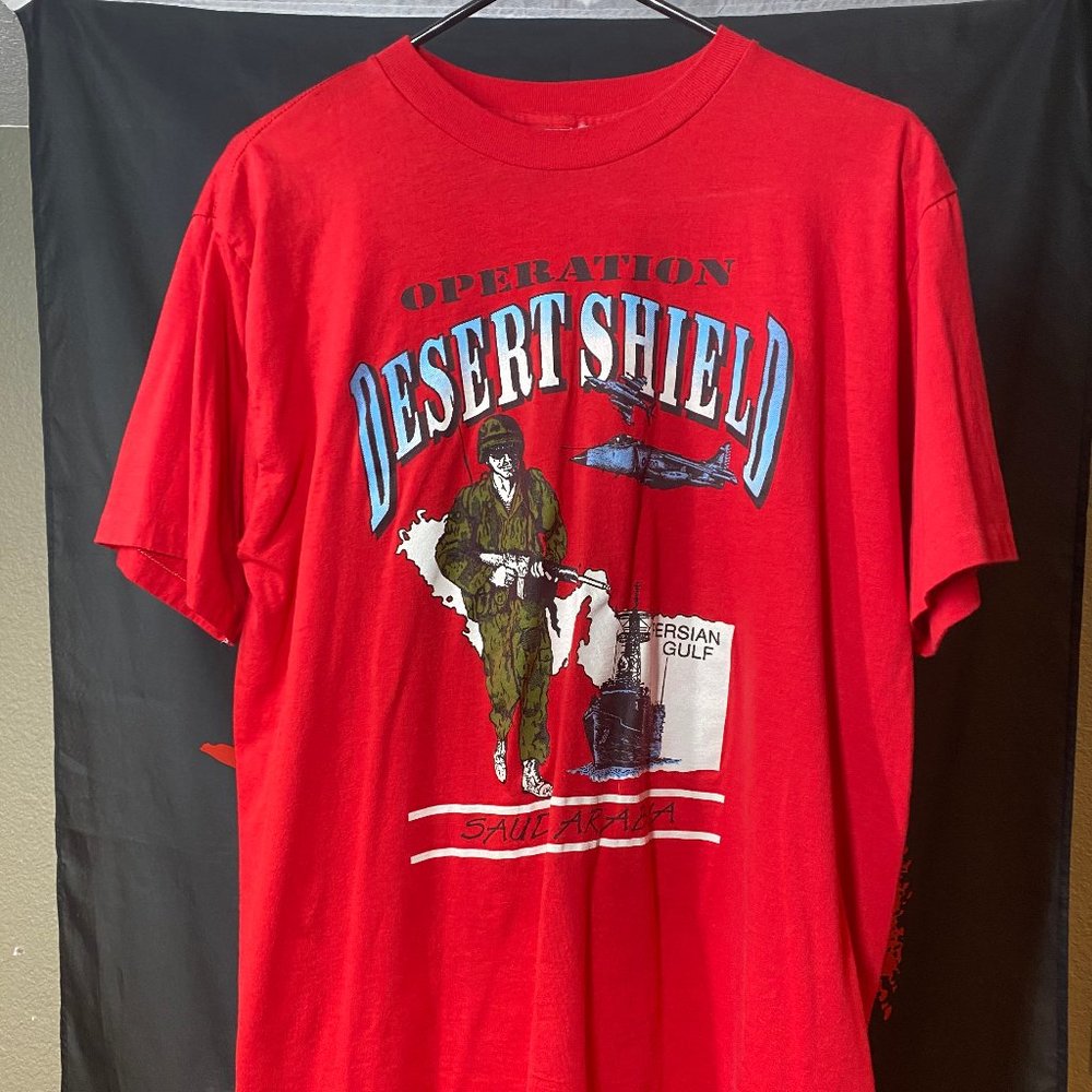 VINTAGE Operation Desert Shield T shirt 1991